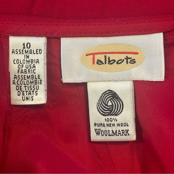 Talbots Dark Red Worsted Wool Pencil Skirt, Size 10 - Picture 8 of 10